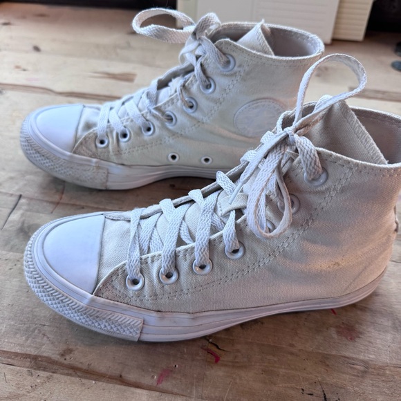 Converse Chuck Taylor White High-Top Sneakers size 6 - Picture 9 of 11